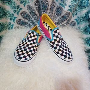 Vans classic checkerboard slip ons unisex